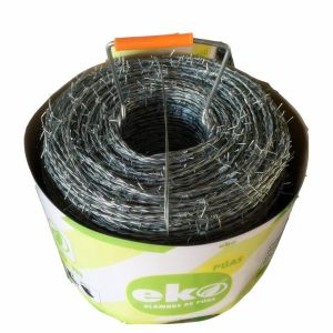 Oxidation Resistant Galvanized Barbed Wire Easy Assembled Long Use Life
