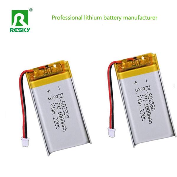 Lithium Battery Cell LP602560 3.7v 4.2v 1000mAh Rechargeable Lipolymer Batteries For GPS Tracker