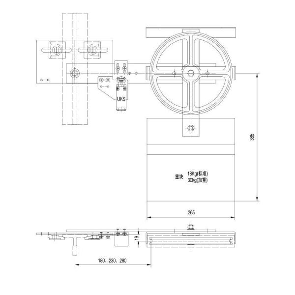 Tension Device Geared Traction Machine 18kg For Passenger Home Elevator