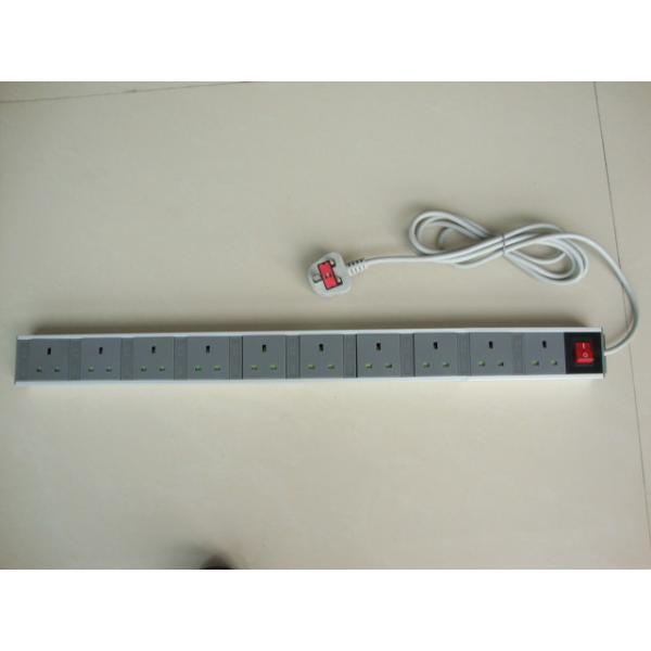 UK Power Distribution Units and Extension Cords , 10 Jack Power Outlet Strip