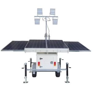 Mining Mobile Lighting Solution Solar Light Tower With 8m Telescopic Mast