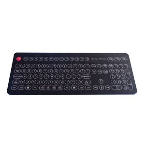 Robust polycarbonate cased washable membrane keyboard with numeric keypad