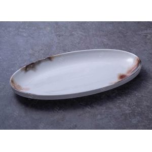 Wholesale Odorless Ceramic Dinner Plate Oval Fish Serving Plate from china suppliers