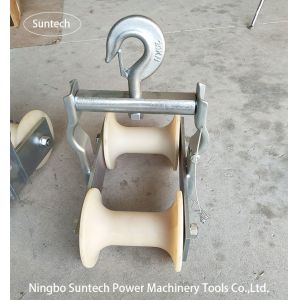 China 5KN Cable Roller Pulley For Electric Power And Communication Cable Construction on sale