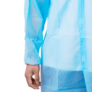Cheap Disposable Lab Coats/ Lab Coat Jacket Disposable Light Blue With Elastic