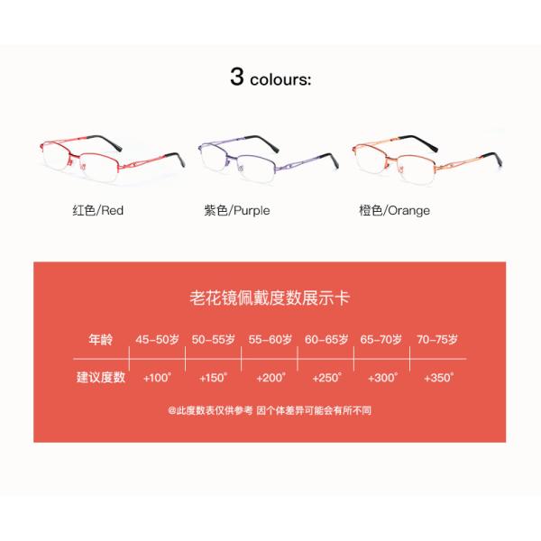 Red Classic Fashion Reading Glasses BSCI Folding Reading Glasses Anti Blue