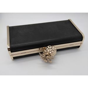 Pineapple Head Lock Gold Purse Frame With Chain Loops