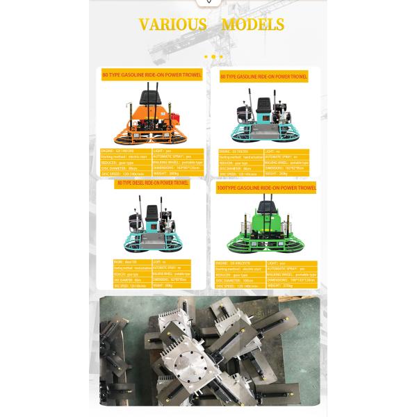 Leveling Function Ride On Concrete Power Trowel Machine for Manufacturing Plant Market