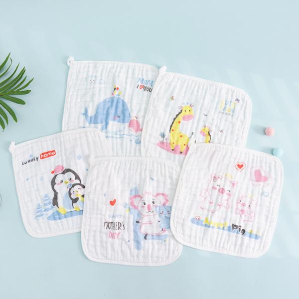 Sustainable 100% Cotton Muslin Squares for Unisex Baby Reusable Muslin Face Cloth
