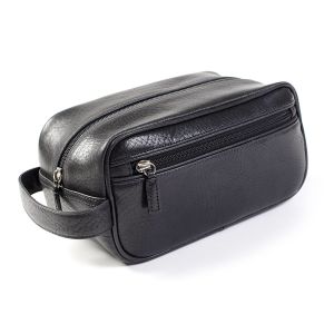 Mens Toiletry Bag, Leather Toiletry Bag, Toiletry Case for Men, Waxed Canvas
