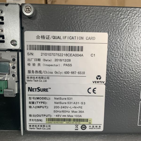 Quality Vertiv 48V 90A Embedded DC Power Supply System Emerson Netsure 531 A31-S3 With R48-2000A3 R48-2000e3 Rectifier Module for sale