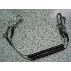 China 1.8m Long Quality Real Steel Coil Spiral Cord Tool Lanyard Holder to Help Prevent from Hitting on sale