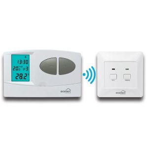 Riseem Weekly Programmable ABS RF Room Wireless RF Thermostat For Underfloor