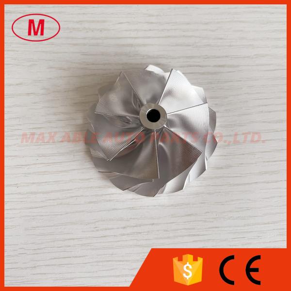 G25-660 reverse 54.28/67.40mm 7+7Blades point milling turbo aluminum 2618/Milling/billet compressor wheel for 858161-500