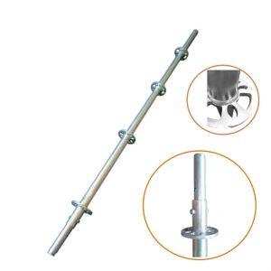 Pin Lock Scaffolding System Standard Post OD 48.3mm 3000mm Hot Dip Galvanized