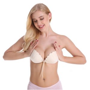 Niris Lingerie Polyamide invisible silicone adhesive backless bra strapless push