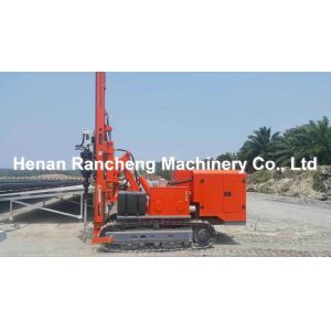 China 100m Depth Crawler Hydraulic Solar Pile Driver Both Rotary Drilling And Ramming on sale