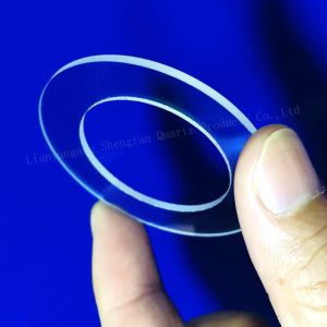 High Light Transmittance Custom Round Quartz Flange Seal Transparent Sheet