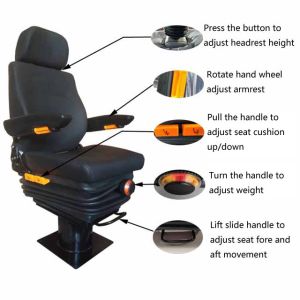 Mechanical Suspension Train Driver Seat Rail Way Rotation Seat Subway Driver