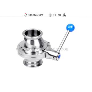 Donjoy weld sanitary butterfly valve with pull handle