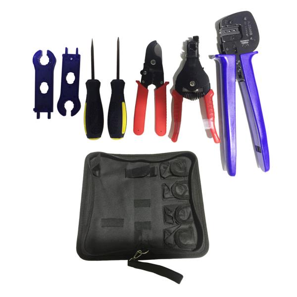 [OEM] Solar Tool Kits Bag Set, MC 4 Crimping Plier 2.5/4/6mm2, Cable Stripper,