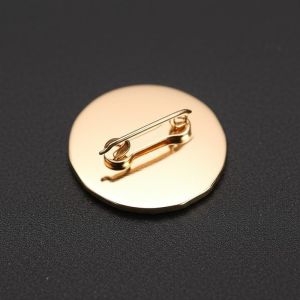Single Post Custom Metal Pin Featuring Antique Gold Plating and Secure Butterfly Clutch Attachment Perfect for Recognition Awards