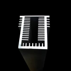 Anodized Black Extruded Aluminium Heatsink Profile Comb Shape