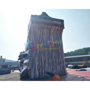 18m Inflatable Commercial Pirate Ship Slide / Blow Up Water Slide