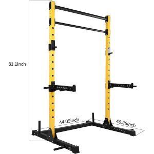 Multi-Function Gym Training Equipment Foldable Metal Half Rack Wall-Mounted
