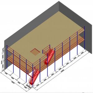 2 Layers Mezzanine Storage Solutions For Motorcycle