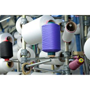 Polyester Poly Poly Core Yarn With High Strength 38S/2 Raw White