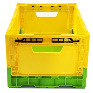 508*338*100mm Folding Size Plastic Crates for Convenient Vegetables Transportati