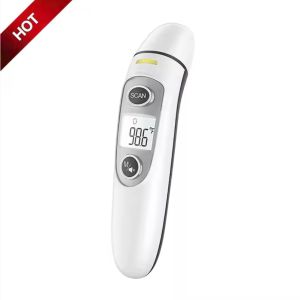 Ultra Precise Forehead Ear Thermometer With 3 Color Backlight FDA Approved