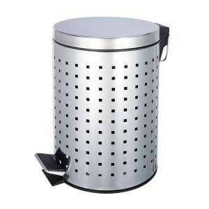 Wholesale 3L/5L/8L/12L/20L/30L Stainless Steel Foot Pedal Bin with Rolling Cover Durable and Convenient Waste Management Solution from china suppliers