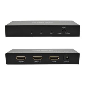 48Gbps HDMI Splitter 8k 1x2 HDMI Extender Support Downscaler HDR10 EDID HDCP2.2