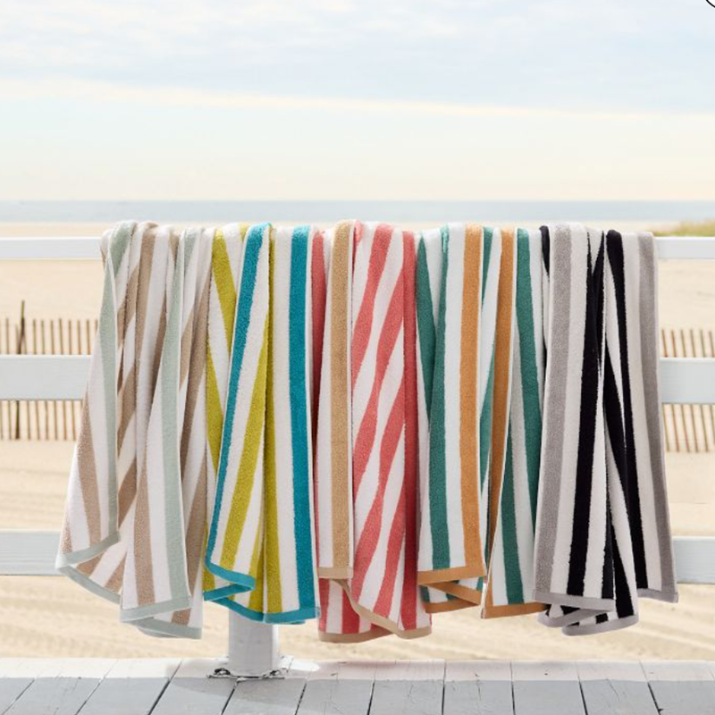 Authentic Turkish Cotton Beach Towel with Traditional Pestemal Design and