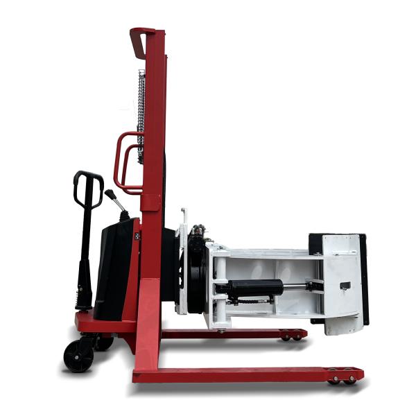 Quality Cost Effective Semi Electric Roll Stacker Manual Push With Electric Lift For Efficient Paper Reel Handling for sale