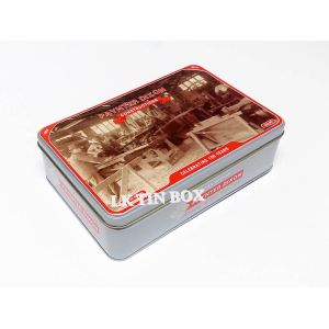 Wholesale Hinged Lid Rectangular Tin Box 3D Emboss Anzac For Biscuit Storage Container from china suppliers