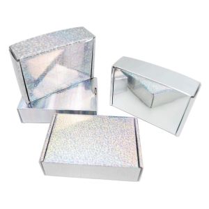Custom Logo Corrugated Cardboard Laser Mailing Box Folders Holographic Shipping