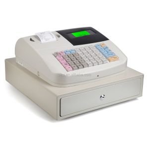 White Portable Cash Register with Built-in 58 mm Printer and Cash Software