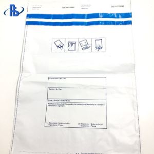 Custom Tamper Evident Security Bags With Unique Tracking Code / Barcode