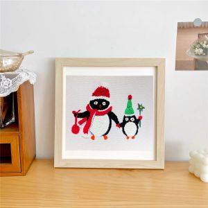 Penguin Decoration Painting Punch Needle DIY Crochet Kit For Beginners Seven