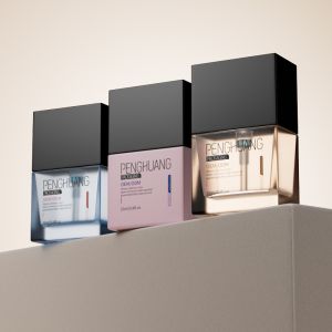 Frosted Liquid Foundation Bottles for Square Packaging 25ml Capacity Clear