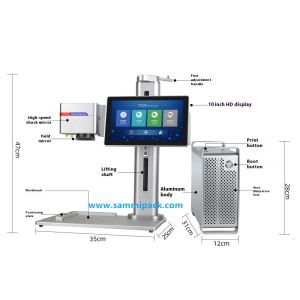 Upgraded Fiber Laser Marking Machine for Metal, Plastic, Wood/Portable Laser