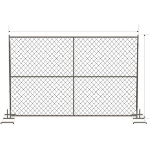 Wholesale 6 foot x 12 foot chain link mesh temporary fencing panels with a 1 3/8&quot; x 16GA and 2-3/8 inch temp fence from china suppliers