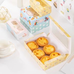 Professional Egg Tart Box Cake Packaging Boxes with Matt Lamination and Offset