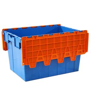 Nestable and Stackable Plastic Crate with Lids Internal Size 550*370*350mm