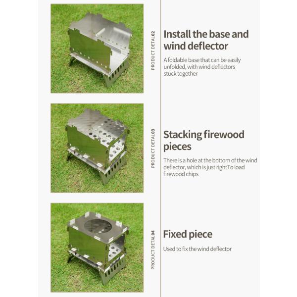 Outdoor Portable Barbecue Grill Compact Design Without Overheating Protection Folding