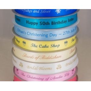 wholesale gold foil printed custom printed grosgrain ribbon