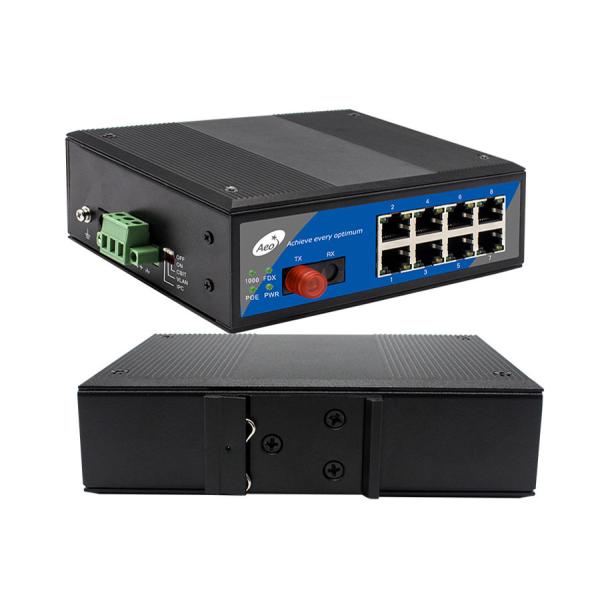 Quality Industrial 8 Port POE Switch With 8 10/100/1000T PoE + 1 1000Base-X Ethernet Switch for sale